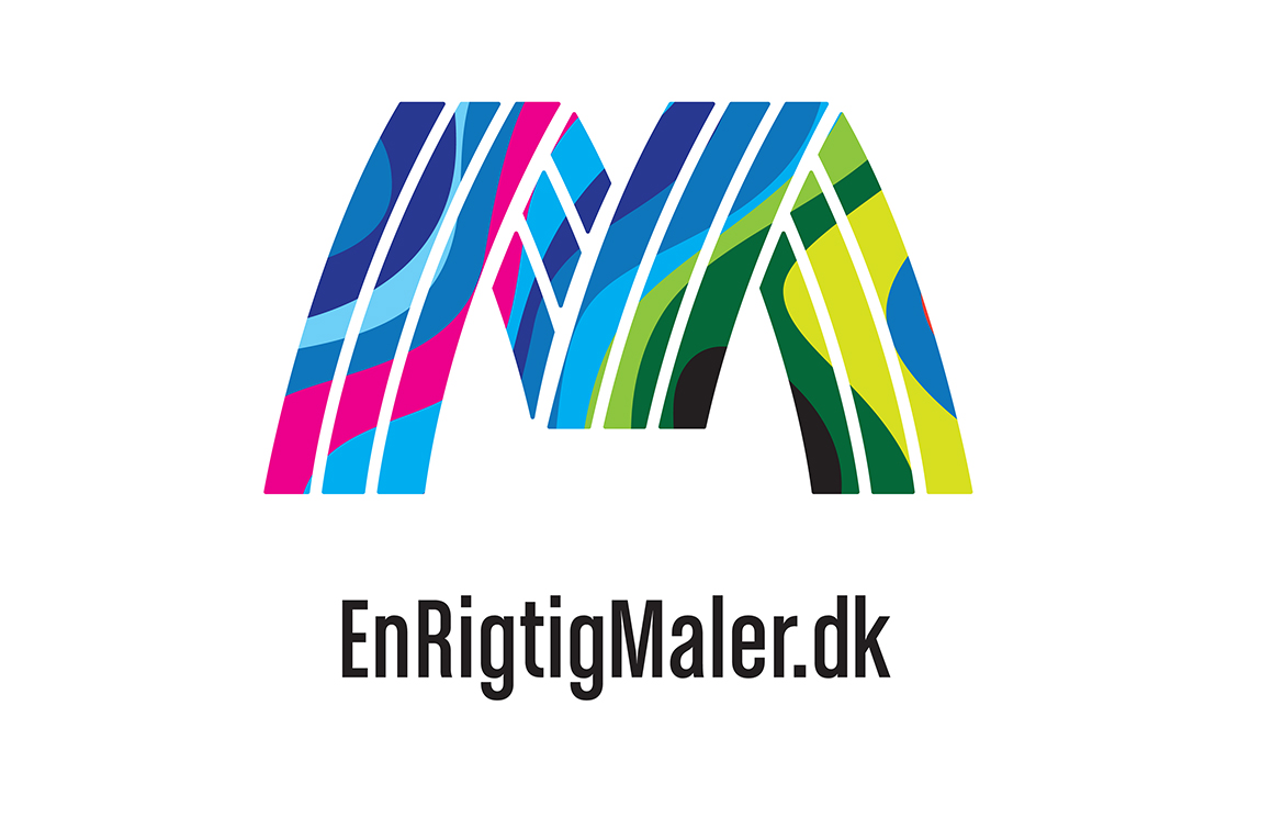 Det farverige M illustrerer, at vi er det professionelle malerfag.